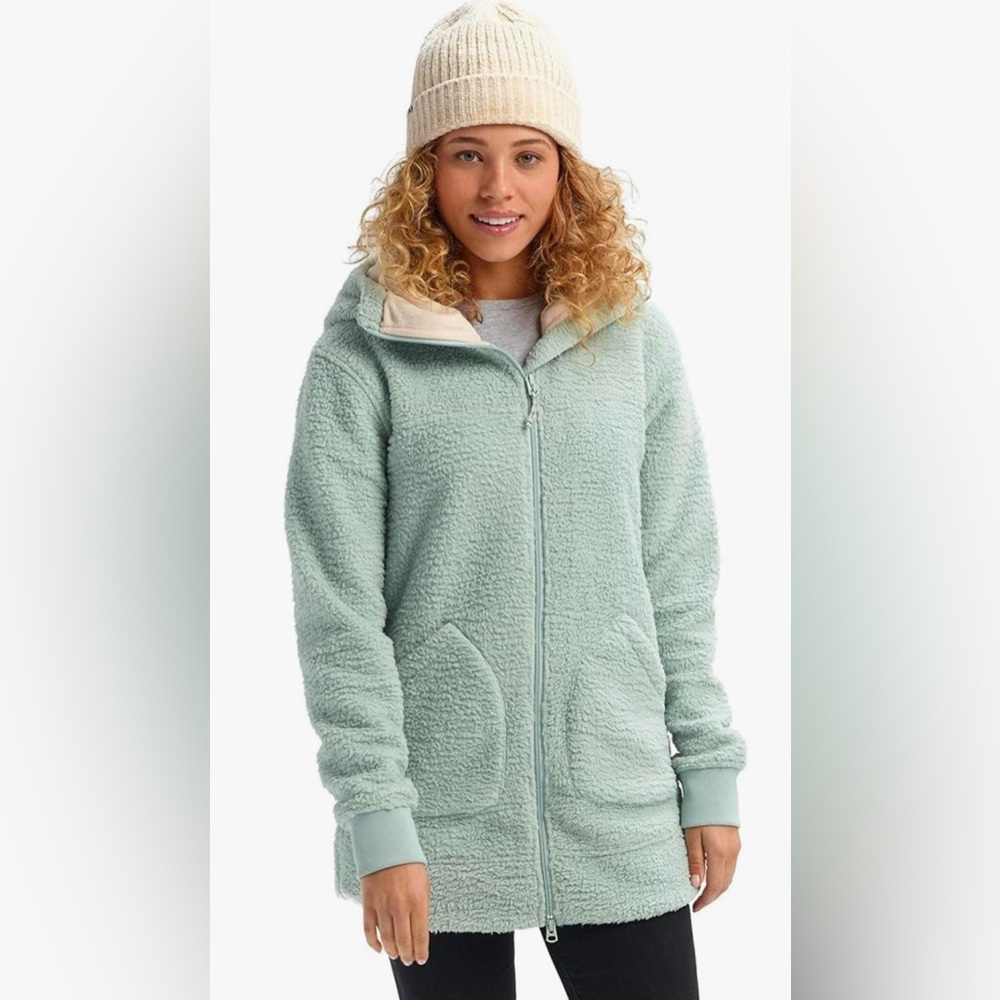 NWOT Burton Women's Minxy Full Zip Fleece Sherpa Hooded Jacket